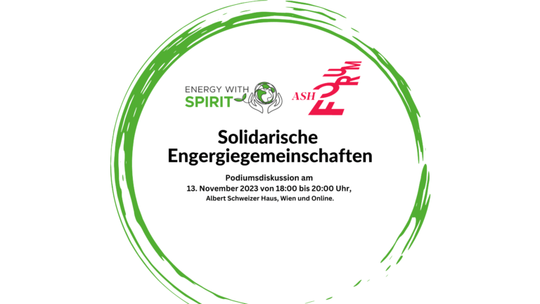 Podiumsdiskussion am 13. November 2023 von 1800 bis 2000 Uhr, Albert Schweizer Haus, Wien und Online