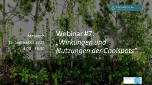 Tröpferlbad 2.0 Webinar #7: "Wirkungen und Nutzungen der Coolspots"